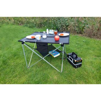 Preview: Solar-Campingtisch faltbar 60W - Autarke Energie für Outdoor, Camping & Festivals - 2x USB-A, 1x USB-C, IP54, 4,5 kg, 80,5x66 cm
