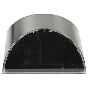 Preview: LED-Solar-Wandleuchte Edelstahl - Hausnummernbeleuchtung & Eingangsbereich - Tag/Nachtmodus, IP44, 10x5x8cm, 4x Kaltweiss SMD-LEDs, 1.2V Batterie