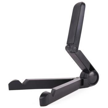 Tablet-Halter - kompakt, leicht & faltbar - 180° drehbar, einstellbarer Winkel, rutschfester Fuss, H 28 x B 16 cm, schwarz