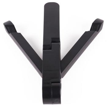 Preview: Tablet-Halter - kompakt, leicht & faltbar - 180° drehbar, einstellbarer Winkel, rutschfester Fuss, H 28 x B 16 cm, schwarz