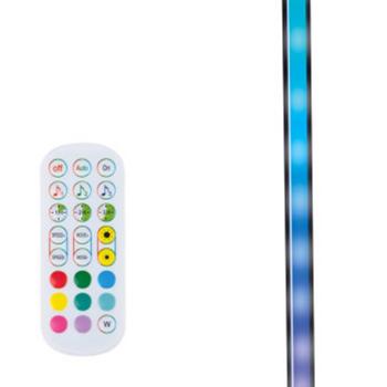 Preview: LED-Ecklampe mit RGB-Farben, H 140cm, 15W – Stimmungsleuchte, versch. Farbmodi, dimmbar, Musik-Synchronisation, Ambiente-Beleuchtung