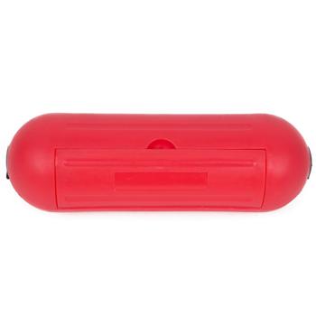 Preview: Steckersafe - Robuste wetterfeste Box für sichere Stromverbindungen im Garten & Aussenbereich - Spritzfest - 21x6.5x7cm - Rot