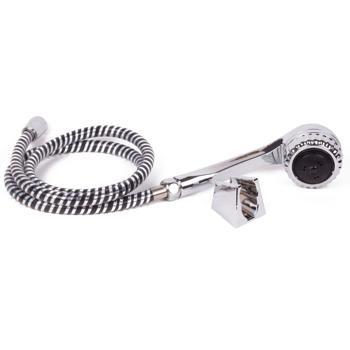 Preview: Duschkopf Chrom Set - Brauseschlauch & Wandhalterung für entspannte Duschen - 2 Wasserstrahlmodi - Hochwertiges Chrommaterial, leicht zu reinigen