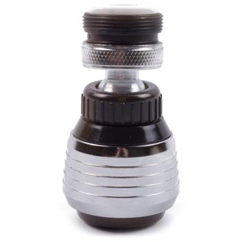 Preview: Wasserhahndüse - 360° drehbarer Sprühkopf für Küche & Bad - Metall-Konstruktion mit 2 Sprühmodi Normalstrahl/Sprinkler - M22/M24 Gewinde