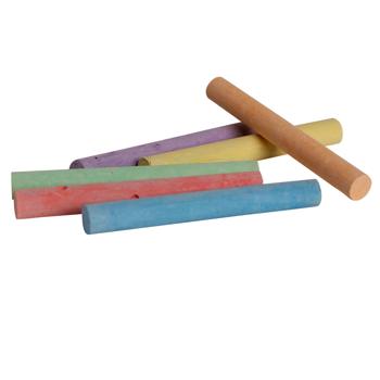 Preview: Tafelkreide 2er-Set - Weiss & Bunt mit Wischer - Ideal für Schultafeln & Zuhause - Für Kinder ab 4 Jahren - 8x1x1cm Kreiden