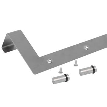 Preview: Türgarderobe mit 4 Haken - einfache Befestigung über Türen bis 40 mm - schafft Ordnung & Platz - hochwertiger Edelstahl - ideal für Bad, Schlafzimmer