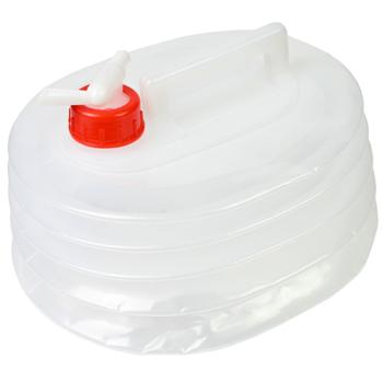 Preview: Wasserbehälter 5 Liter faltbar - Ideal für Reisen, Camping & Outdoor - Robuster Trinkwasser-Container mit Wasserhahn - Transparent, hygienisch & platzsparend