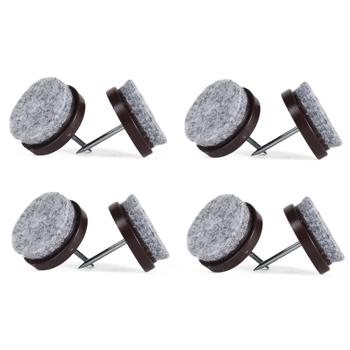 Filzgleiter mit Nagel Ø 25mm - Anti-Kratz & Schalldämpfung für Stuhlbeine & Möbel - 8-tlg. Bodenschoner für Umzug & dauerhaften Schutz