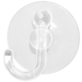 Preview: Saugnapf-Haken 8er-Set - mühelose Montage ohne Bohren für Bad Küche WC - Ø 3,5 cm - transparentes Design - ideal für Handtücher & Lichterketten an Glas