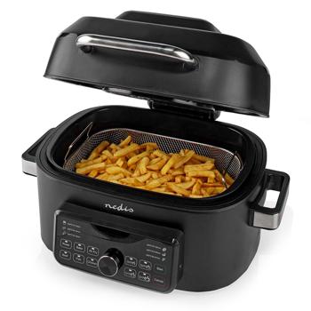 Preview: XL Digitaler Heissluft-Fritteusegrill, 120 °C bis 265 °C , 6 l, Timer, Air Fryer, 1660 W, mit Grillfunktion und 7 vorprogrammierte Kocheinstellungen