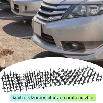 Preview: Dornen-Gitter Matten, 36er Spar Set mit Spikes zur Tierabwehr, individuell erweiterbar, Tiervertreiber Stachelmatten gegen Katzen, Hunde, Marder, Schnecken, Vögel