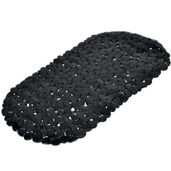 Badewannenmatte elegant Schwarz Kieselsteinoptik - Rutschfeste Duschmatte für sicheren Halt & Komfort - PVC 36x69 cm - Langlebig & Modern