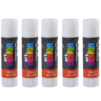 Klebestift 5er-Pack - Schonend für Papiermaterialien - Gute Soforthaftung & sparsam - Ideal für Fotoalben, Bulletjournals & Bastelarbeiten - Hygienisch & effizient