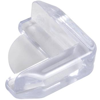 Eckenschutz für Kinder - Transparenter Stossschutz (4er-Pack) - weicher Kunststoff schützt Babys/Kleinkinder vor Tischecken - 4x4x1.4 cm