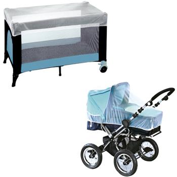 Moskitonetz für Kinderwagen, Babyschale, Babybett - Effektiver Insektenschutz für Ihr Baby - Faltbar, 30x70x130cm, universell passend