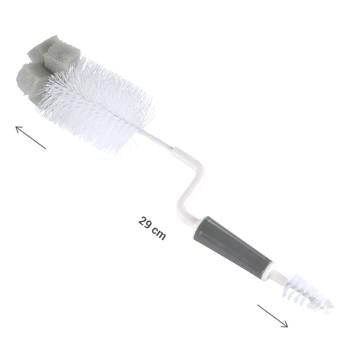 Preview: Rotierende Fläschchenbürste 2-in-1 - Hygienische Reinigung für Babyflaschen & Schnuller - Effiziente Rotation - Nylonborsten - 29 cm Kunststoffgriff