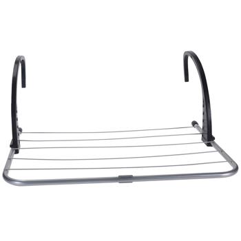 Preview: Genialer mobiler Wäscheständer zum Einhängen an Heizkörpern und Balkongeländern, Wäschetrocknergestell mit 3 m Kapazität, platzsparend einsetzbar