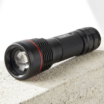 LED-Taschenlampe - robustes Vollmetallgehäuse IPX7 wasserdicht - 200m Leuchtweite 1000 Lumen - 10W Li-Ionen-Akku USB-C wiederaufladbar