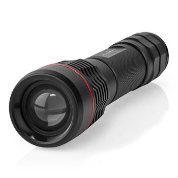 Preview: LED-Taschenlampe - robustes Vollmetallgehäuse IPX7 wasserdicht - 200m Leuchtweite 1000 Lumen - 10W Li-Ionen-Akku USB-C wiederaufladbar