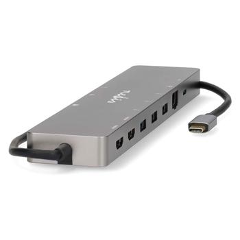 Preview: 10-in-1 USB-C Multiport Adapter: USB-C, USB-A, HDMI, SD/MicroSD, RJ45: Multi-Docking-Adapter, Leistungsstark und vielseitig