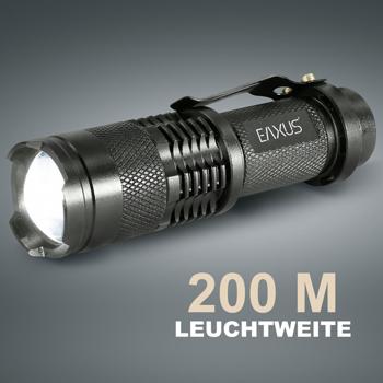 Preview: Mini-Taschenlampe mit superheller T6 LED, 300 Lumen, 3 Lichtmodi, robustes Aluminiumgehäuse, kompakt & leicht, ideal für Outdoor, Camping & Notfälle