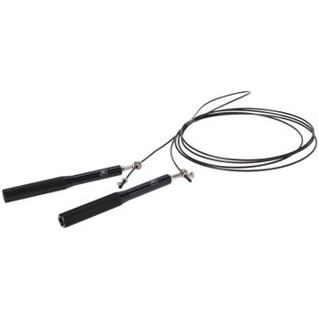 Springseil Schwarz - Einstellbar bis 300 cm für Fitness, Cardio & Beweglichkeit - Robuste Aluminiumgriffe - Ideal für Home Workout & Unterwegs