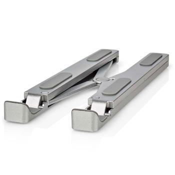 Preview: Faltbarer Laptop Ständer - 6 Betrachtungswinkel einstellbar für ergonomisches Arbeiten - Aluminium Notebookständer für 5-17 Zoll Geräte, MacBooks