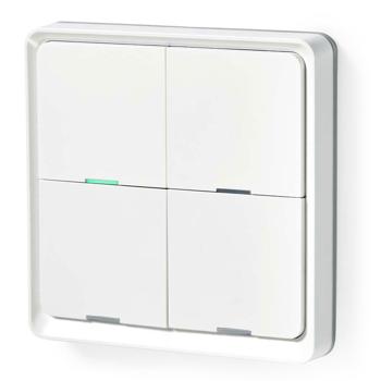Preview: Programmierbarer SmartLife Wandschalter, 4 Tasten, weiss – für die einfache Steuerung von Smart Life Produkten, Smart Home Lösung