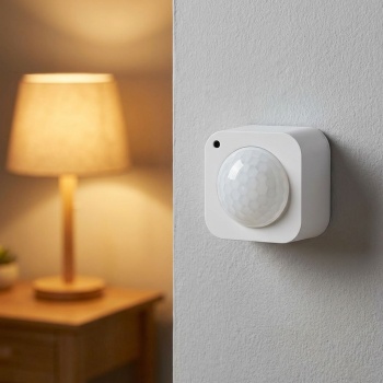 SmartLife Bewegungssensor - PIR-Sensor - Smart Home kompatibel - Helligkeitserkennung - kabellos, batteriebetrieben - 100° Detektionswinkel - 4,6x3,9x4,6 cm