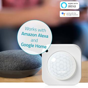 Preview: SmartLife Bewegungssensor - PIR-Sensor - Smart Home kompatibel - Helligkeitserkennung - kabellos, batteriebetrieben - 100° Detektionswinkel - 4,6x3,9x4,6 cm