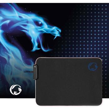 Preview: XL Gaming Mauspad - RGB-LED-Beleuchtung für individuelle Atmosphäre - pixelgenaues Tracking, rutschfeste Unterseite - 355x10x251mm - Mikrofaser/Gummi