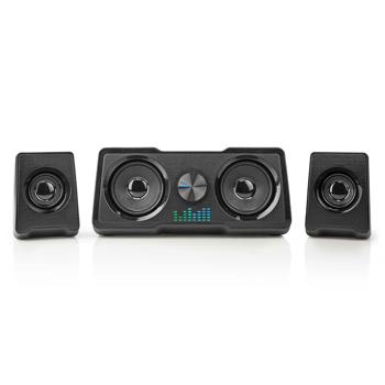 Preview: Gaming Lautsprecher PC Soundsystem - 2.2 Dual-Subwoofer 48 W RMS 16 W - LED-Lichteffekte reaktiv - 3.5mm AUX USB-A - für PC Laptop Smartphone