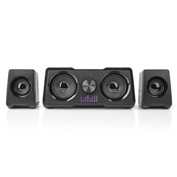Preview: Gaming Lautsprecher PC Soundsystem - 2.2 Dual-Subwoofer 48 W RMS 16 W - LED-Lichteffekte reaktiv - 3.5mm AUX USB-A - für PC Laptop Smartphone