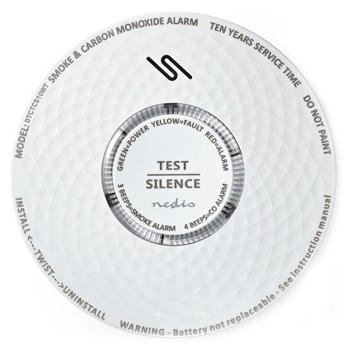 Preview: Lebensretter mit Doppelfunktion: Rauch- und Kohlenmonoxidmelder (CO) mit 85dB Alarm – Weisser Melder mit 10 Jahren Batterielaufzeit für optimalen Schutz
