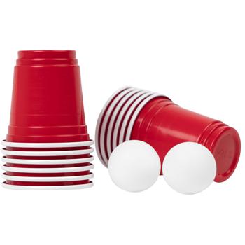 Preview: Mini Bier Pong Spiel 12-tlg. - Spassiges Partyspiel mit 10 Shot Gläsern (40ml) & 2 Bällen - Trinkspiel für Freunde & legendäre Feiern - Auch ohne Alkohol