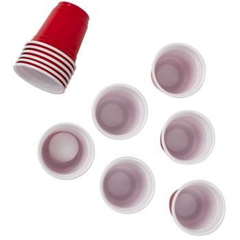 Preview: Mini Bier Pong Spiel 12-tlg. - Spassiges Partyspiel mit 10 Shot Gläsern (40ml) & 2 Bällen - Trinkspiel für Freunde & legendäre Feiern - Auch ohne Alkohol
