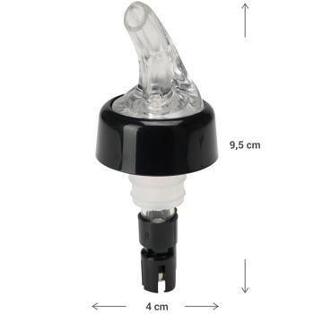 Preview: Flaschenausgiesser Likörspender – Präzise 30 ml Portionierung für Cocktails & Spirituosen – Aus robustem PC & Edelstahl - 9.5x4 cm für Flaschenkopf