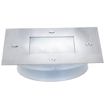 Praktische Solar-Bodenbeleuchtung aus Edelstahl, 8 Stunden Leuchtdauer, quadratisch, 13 x 13 x 3cm, wasserdicht, zur individuellen Beleuchtung