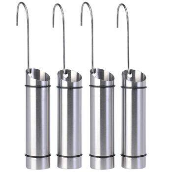 4er-Set Heizkörper Wasserverdunster aus Edelstahl - Optimiert Raumklima, gegen trockene Luft - Ø 5x20 cm, 340 ml, flexibel aufhängbar, stromlos