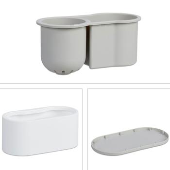 Preview: WC-Bürste mit Garnitur - 2 Kammern - einfache Wandmontage ohne Bohren - weiss - hygienisch - austauschbarer Bürstenkopf - für Sauberkeit & Hygiene im Bad