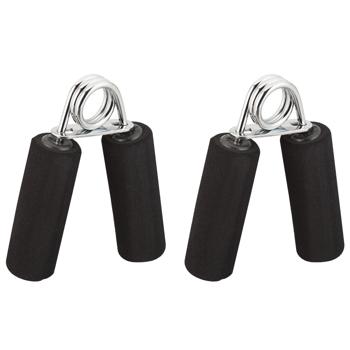 Preview: Handtrainer mit Schaumstoffgriff 2er-Set schwarz - Stärkt Hand-/Fingermuskulatur & Griffkraft - Training für Sportler, Senioren & Reha - 40 kg Widerstand