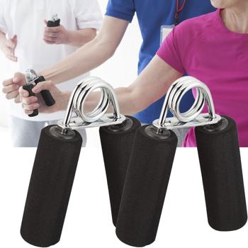 Handtrainer mit Schaumstoffgriff 2er-Set schwarz - Stärkt Hand-/Fingermuskulatur & Griffkraft - Training für Sportler, Senioren & Reha - 40 kg Widerstand
