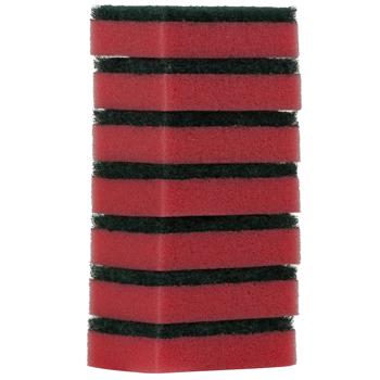 Preview: 28tlg Reinigungsschwamm-Set - 4 farbcodierte Scheuerschwämme für separate Bereiche - reinigt hartnäckige Verkrustungen zuverlässig - hygienisch 80x50x23mm