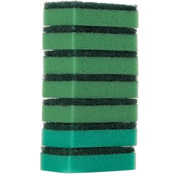 Preview: 28tlg Reinigungsschwamm-Set - 4 farbcodierte Scheuerschwämme für separate Bereiche - reinigt hartnäckige Verkrustungen zuverlässig - hygienisch 80x50x23mm