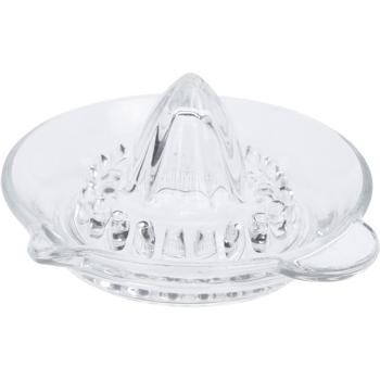 Preview: Manuelle Zitronenpresse Glas Ø 14 cm - Ideal für Zitronen, Limetten, Orangen & Grapefruit - Robuste Hartglas Saftpresse, spülmaschinengeeignet