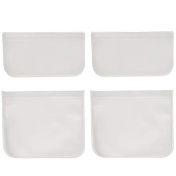 Wiederverwendbare Lebensmittelbeutel 4er-Set - Ideal für Kühlschrank, Küchenschrank & unterwegs - 22x12/18 cm - Schutz vor Staub & Falten