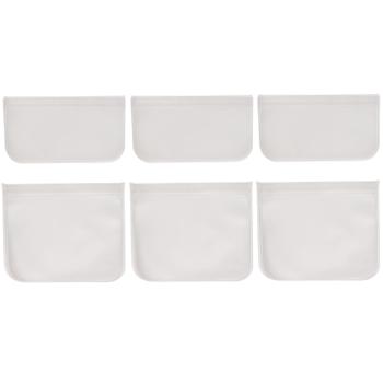Lebensmittelbeutel Wiederverwendbar - 6er-Set für Kühlschrank, Küche & Unterwegs - 2x 22x12 cm, 4x 22x18 cm - Nachhaltig & Hygienisch
