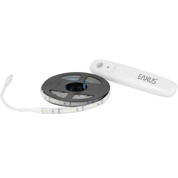 Preview: LED-Streifen mit Bewegungsmelder – 3m, 90 warmweisse LEDs – energiesparend, selbstklebend & vielseitig einsetzbar – für Schrank, Treppe & Schlafzimmer