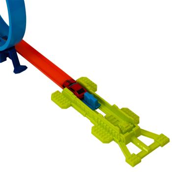 Preview: Fast Racing Autorennen-Spielset: 2 Autos, Loopings, Sound & Licht - Spannende Rennbahn für Kinder - Actionreiches Spielerlebnis mit Soundeffekten