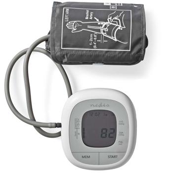 Preview: Blutdruckmessgerät mit Farbanzeige - Grosse LCD-Anzeige, 2x60 Speicher, Herzrhythmusstörungserkennung - Oberarmmanschette 22-42 cm für präzise Messung